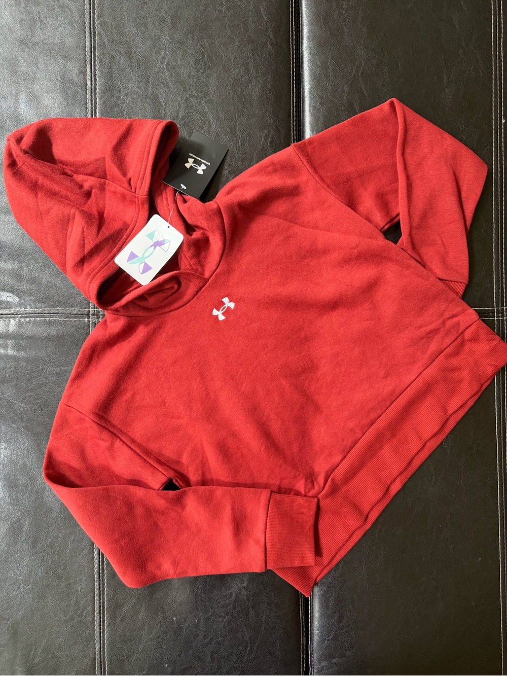 Under Armour - Girl’s Rust Colored Hoodie with Small Chest Logo